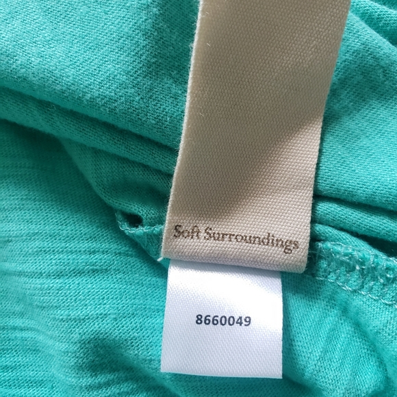 - Soft Surroundings cotton comfy light weight tunic button down top NWT. - Picture 7 of 11